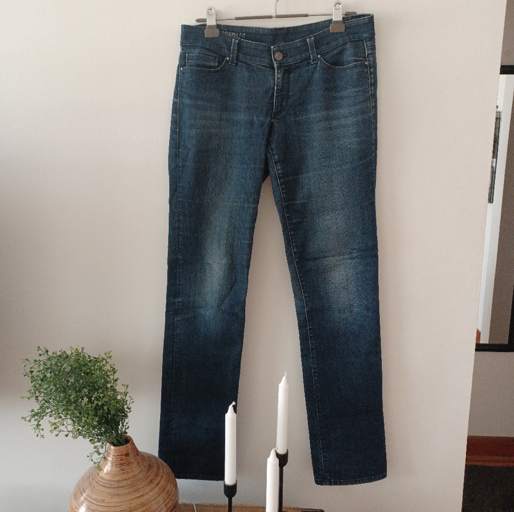 FREE w/$30 Purchase; Ann Taylor Dark Wash "Modern Fit" Slim Jeans, Size 8